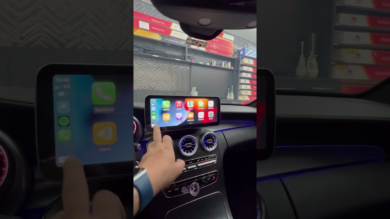 Mercedes C250 | 2015 - Painel digital + Central Touch + Iluminação multicolor - ArtSomAuto
