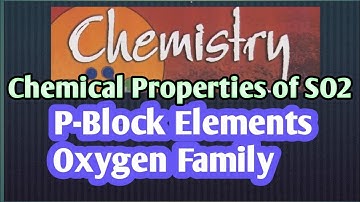 Class 12th Chemistry P-Block Elements Chemical Properties of Sulphur Dioxide Pdf is in description 👇