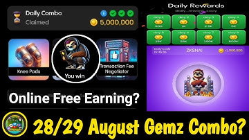 Gemz Daily Combo | 28/29 August 24 Rewards | Daily Reward | Cipher Code | Badhyaa Crypto | In Urdu |