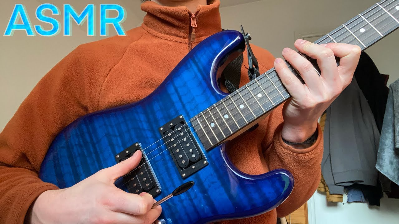 ASMR • Распаковка моей первой гитары🎸 (обводка, постукивание, шёпот, звуки картона)