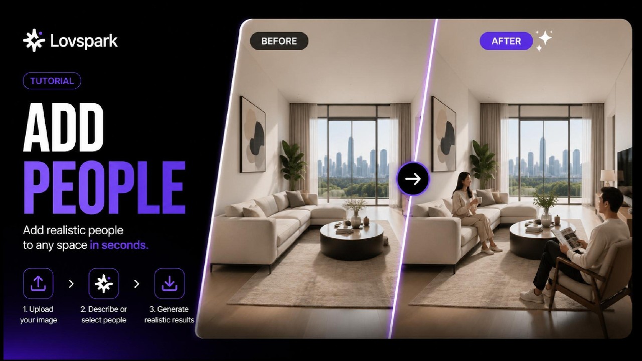 How to Add Realistic People to Any Scene with AI | Lovspark Add People Tutorial
