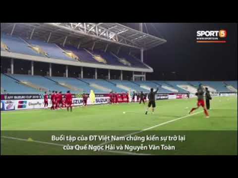 Văn Toàn đã trở lại tập cùng Đội tuyển Việt Nam trước chung kết lượt về AFF Cup 2018