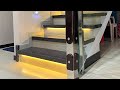 Home Flooring, Stairs railing with LED light installation ideas 💡