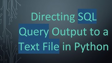 Directing SQL Query Output to a Text File in Python
