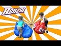 Mega fun and fight with giant inflatable boxing gloves kids and toys