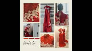 Modern Bridal Cheongsam Bride Qipao in Red White Lace by I AM A BRIDE WEDDING