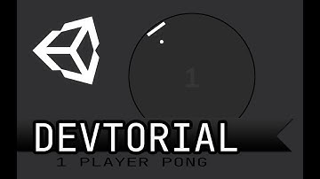 Single Player Pong Tutorial in Unity || Beginners