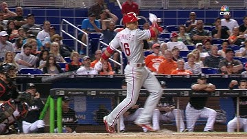 PHI@MIA: Hernandez plates Blanco with single to right