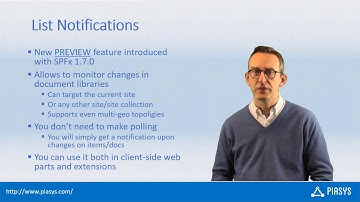 Episode #37 - List Notifications with SharePoint Framework 1.7.0