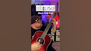 Thumbnail of Black Hole Sun by Soundgarden Guitar Tutorial! #shorts #guitar #music #youtubeshorts #guitarra