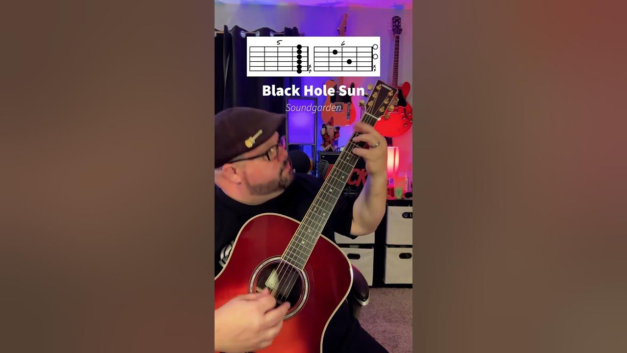 Black Hole Sun by Soundgarden Guitar Tutorial! #shorts #guitar #music #youtubeshorts #guitarra