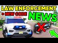 **GREENVILLE** LAW ENFORCEMENT NEWS, GUNS REMOVED? + NEW CODE | GREENVILLE ROBLOX