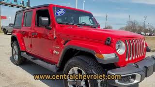 USED 2020 JEEP WRANGLER UNLIMITED Sahara 4x4 at Central Chevrolet Cadillac (USED) #C195378T
