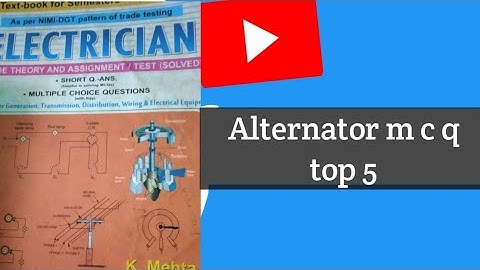 Alternator mcq question answer ||top 5 mcq question answer ||
