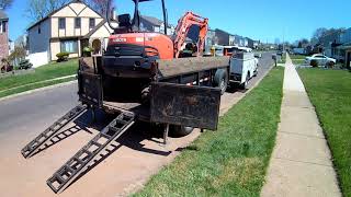 How to Load Mini Excavator in Dump Trailer