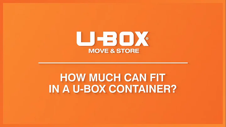 U-Box® Move & Store: How Much Can Fit in a U-Box Container