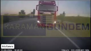 Araç Kamerasına Yansıdı: Mersin-Karaman Yolunda Tehlikeli Taciz