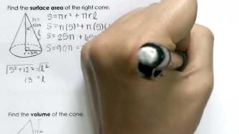 11.7: Surface Areas and Volumes of Cones