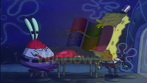SpongeBob Shouts at Mr. Krabs with The Distorted Windows XP Startup Sound