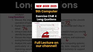 Highlight Exercise chapter 4 Long Questions 9th class new book 2025