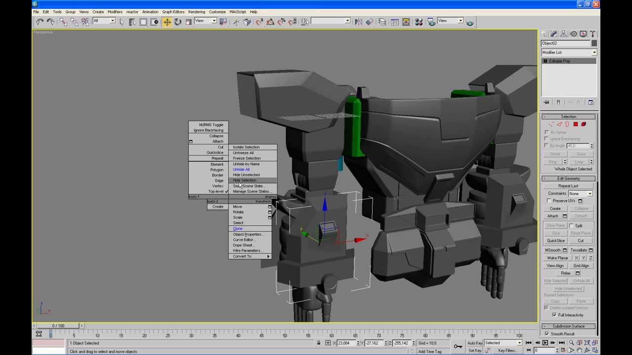 14 robot 3ds max tutorial - MEGAZORD Daizyujin 3D - Body modeling part ...