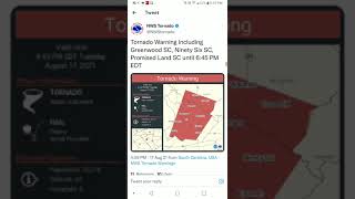 Greenwood, South Carolina Tornado 8-17-21