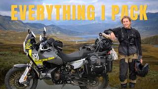 EVERYTHING I pack for Solo Motorcycle Camping Adventures in the NORTH
