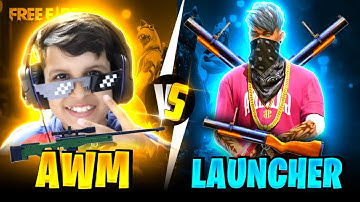 AWM VS LAUNCHER 😍│  FREE FIRE  MAX🔥