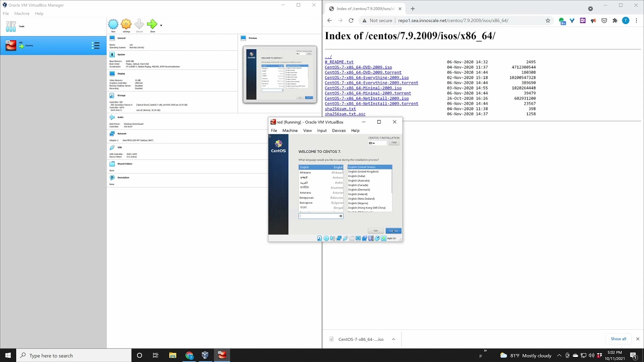 Centos 7 Install Oracle Virtualbox Vm Youtube