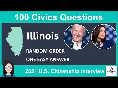 Video [Illinois ] 100 civics questions and answers for US... - youtube