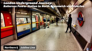London Underground Journey: Battersea Power Station to North Greenwich via Waterloo 