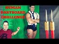 The HUMAN DARTBOARD CHALLENGE *Extreme Pain* | Bodybuilder VS Throwing Darts