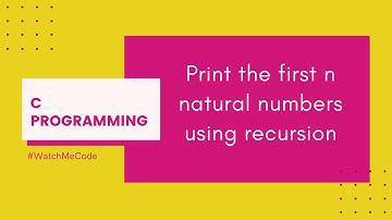 Print the first n natural numbers using recursion. [C Programming]