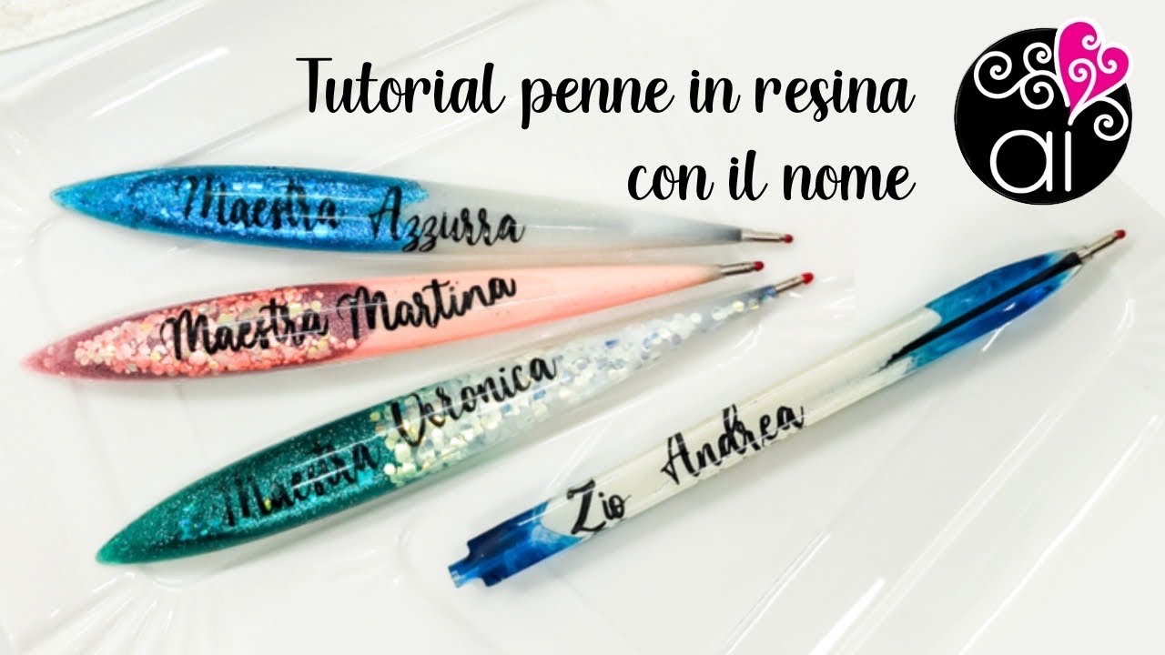 Tutorial Penne in Resina con il Nome Bicolori  Prima prova Smart Vinil &  Cricut Maker 3 