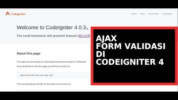 AJAX FORM VALIDASI DI CODEIGNITER 4 #7