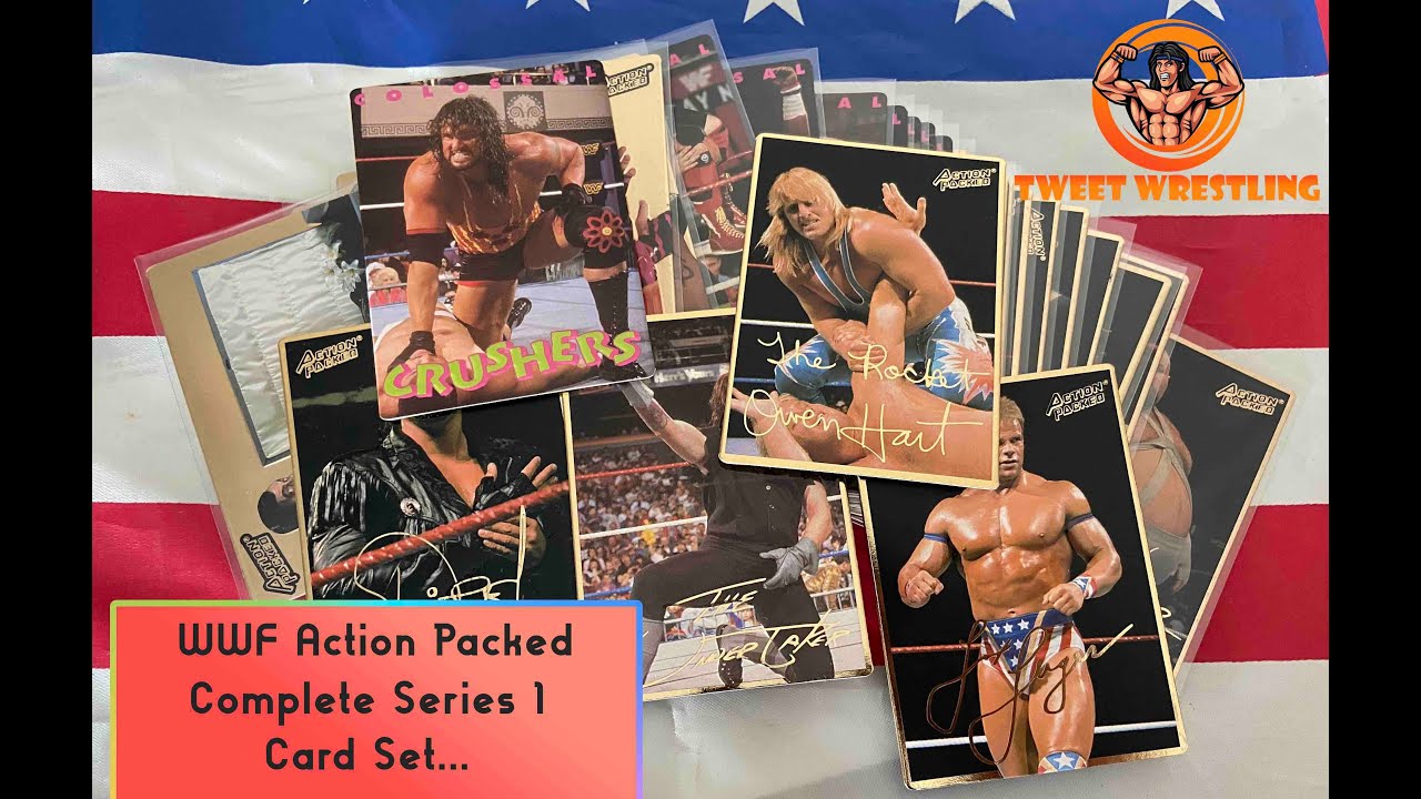 WWF Action Packed Series 1 Wrestling Trading Cards From 1994 - The Complete Set