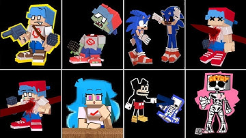 The Best Game Over Screen in FNF #6 - (Minecraft Animation)