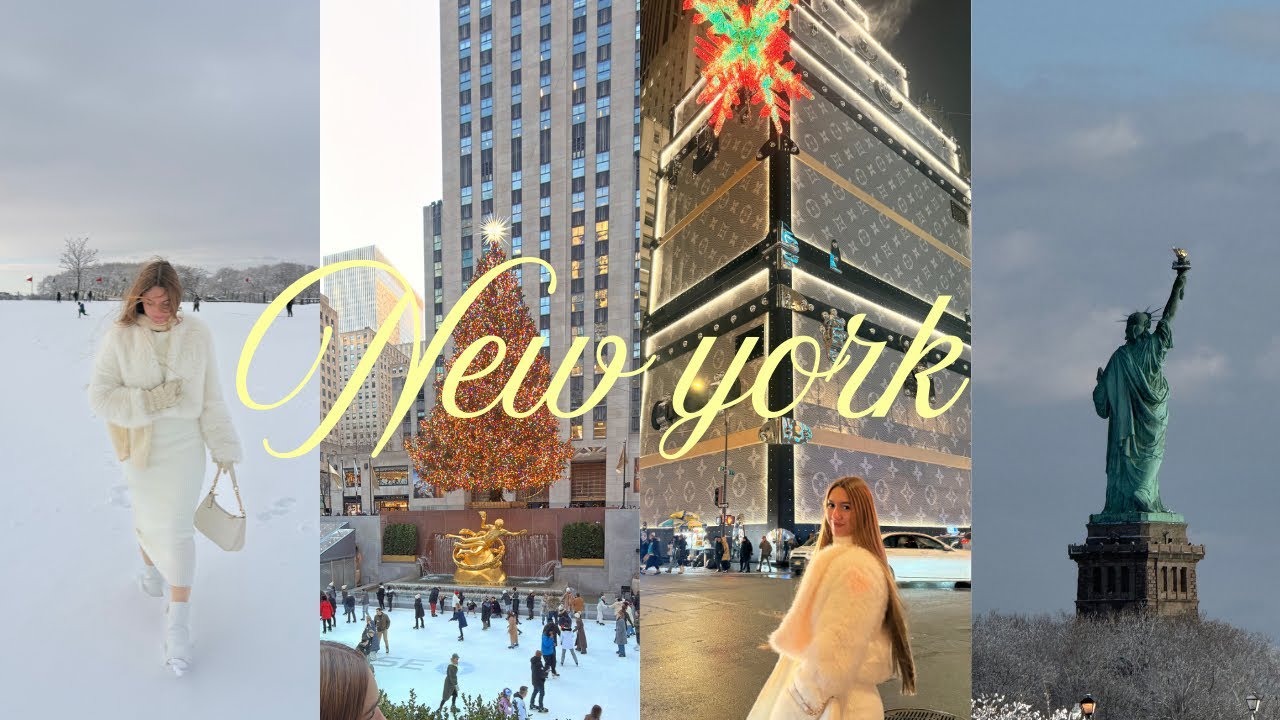 Navidad en NEW YORK 🎄primer invierno aquí ❄️Nieve, café y shopping (conocí la nieve por primera vez)