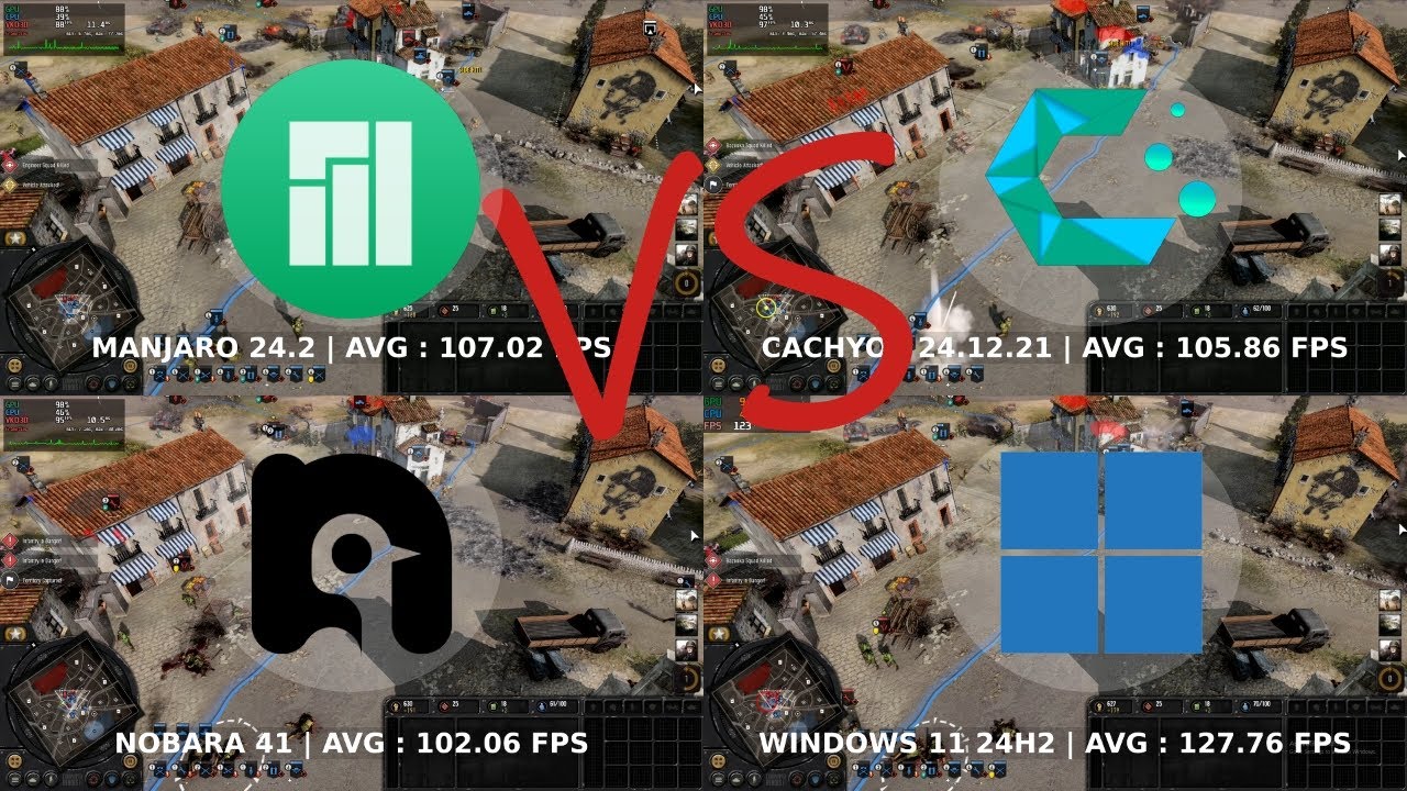 Windows VS Manjaro VS Cachyos VS Nobara | Linux Gaming Benchmarks - YouTube