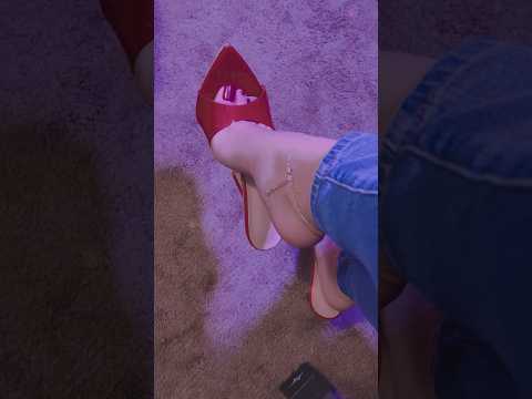 Dangling My New Mules 🌹👠 #asmr #mulesheels #shoedangle #shoeplay