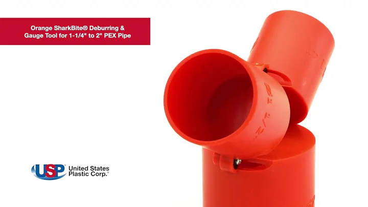 Orange SharkBite® Deburring & Gauge Tool for 1-1/4" to 2" PEX Pipe | U.S. Plastic Corporation®