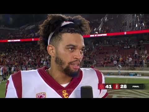 Caleb williams 'feels amazing' after his first pac-12 road win vs. Stanford | espn college football