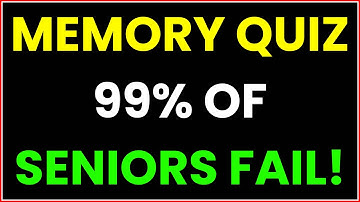 MEMORY QUIZ 99% OF SENIORS FAIL | ONLY 1% CAN PASS THIS TEST!