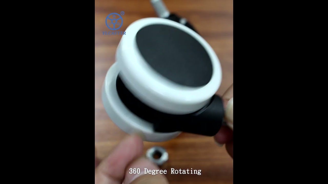 2 5 inch twin wheel grip ring stem chair caster with pu wheel introduction -YLcaster