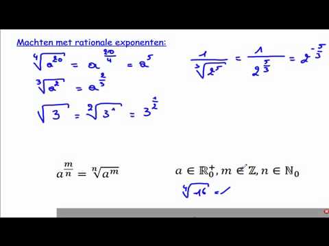 Machten met rationale exponenten.