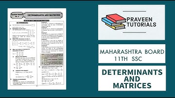 MAHARASHTRA BOARD 11TH STD SSC MATHS PRACTICAL CHAPTER 4 DETERMINANTS AND MATRICES