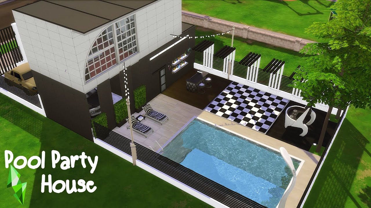 Pool Party House The Sims 4 Speed Build YouTube