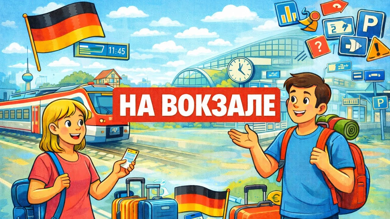 Урок 30. На вокзале. Немецкий с удовольствием.
