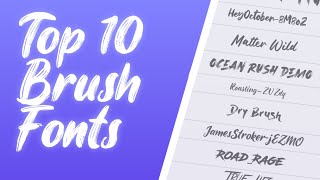 Top 10 Brush Fonts | NP tips 🔥