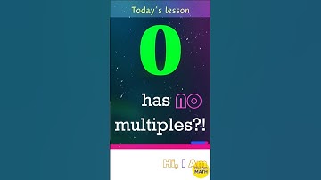 Does 0 Have Multiples?! 🤯 | 1-Minute Math #shorts